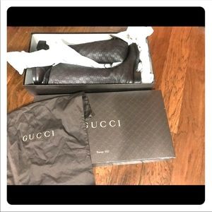 GUCCI GUCCISSIMA LeatherMAUD BACK ZIP RIDING BOOTS
